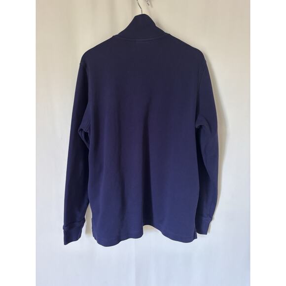Lacoste Quarter Zip Sweatshirt 6 Mens XL Navy Blue - Picture 2 of 11